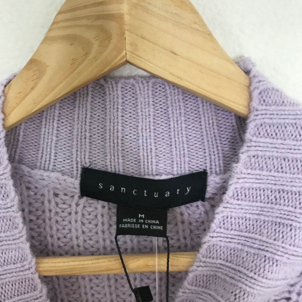 NWT Sanctuary Purple Sweet Tooth Stripe Sweater M - Picture 7 of 9